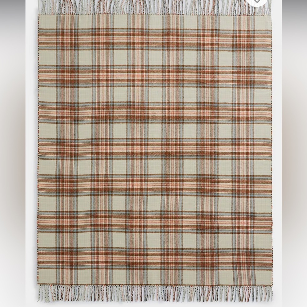 Hudson's Bay Plaid Throw Blanket - Cream and Brown - Picture 5 of 7